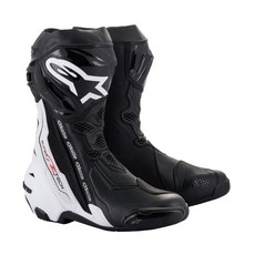ALPINESTARS SUPERTECH R VENTED 防摔鞋 黑白, 黑白-12,36
