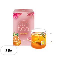 아워티 오렌지 자몽 블랙티, 18.9g, 20개입, 3개