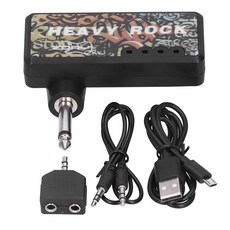 USB 기타 헤드폰 앰프 일렉트릭 기타베이스 헤드폰 앰프 오디오 케이블