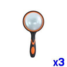 60mm 손잡이 x3개 휴대용 돋보기, B-64mm