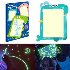 키즈맘아트 미술놀이 야광 아트보드 (고래), 상세페이지 참조, 1개