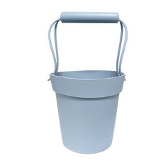 創意戶外親子互動玩具食品級硅膠沙灘桶套裝寶寶挖沙戲水玩雪工具, 1個, 單個桶-藍色不含印刷:一套