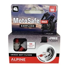 MotoSafe Race 機車耳塞 騎士耳塞 高效降噪 舒適透氣 可重複使用, 1個, 1個裝