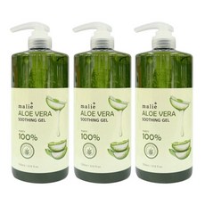 올레이디 마리에 알로에베라 수딩젤 순도 100% 대용량 1000ml 알로에겔 수분 진정 보습 크림, 3개, 1L