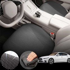 인피니티 (Q60) 3.7 차량용 초슬림 통풍 시트 커버 블랙 2개 세트