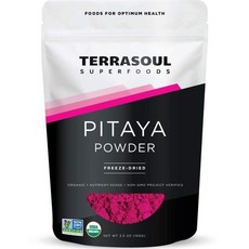 테라솔 슈퍼푸드 유기농 동결 건조 피타야 파우더 (드래곤프루 Terrasoul Superfoods Organic Freeze-Dried Pitaya Powder (Dragonfru, 3.53 Ounce (Pack of 1), 1개