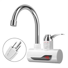 인스턴트 전기 온수기 수도꼭지 온도 디스플레이 난방 탭 탱크리스 욕실 히터 3000W, 3) US Plug B, 04 US Plug B
