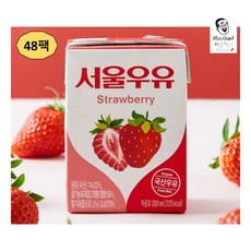 리코차니몰 멸균 딸기우유, 48개, 200ml