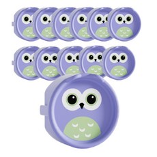 아이몰리 올빼미 실리콘 콘센트 안전 커버 코드 마개, 12개, 퍼플