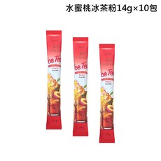 Vonbee 水蜜桃冰茶粉 14g x 10包, 1個, 水蜜桃冰茶粉14g×10包