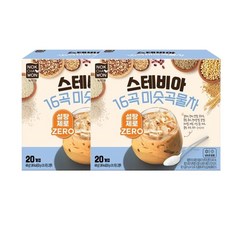 녹차원 설탕제로 스테비아 16곡 미숫곡물차 400g 20개입 2개