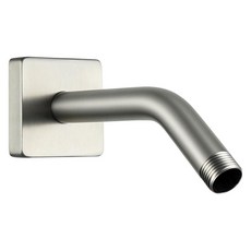 G-Promise 플랜지가 있는 올 메탈 15.2cm(6인치) 샤워 암 고정 및 핸드헬드 헤드용 벽걸이 스테인리스 스틸 파이프 교체품 매트 블랙, 15.2 cm(, 브러시드 니켈
