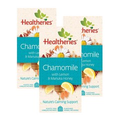 헬씨리스 캐모마일 레몬 & 마누카 허니 티 티백 Healtheries Chamomile Lemon & Manuka Honey Tea, 3개, 20개입, 2.4g