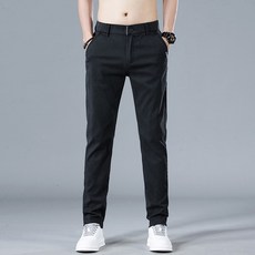 ATSTYLE 男款休閒褲 彈性透氣直筒褲 冰絲西裝褲