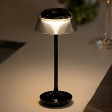 Keebright 무선 LED 단스탠드 무드등 침실 취침등 터치 3색변환 3600mAh 충전식 테이블 조명, 미드나잇 블랙