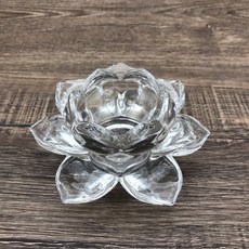 八國酥油專用油杯 耐熱玻璃油燈杯 立體玻璃蓮花杯 酥油粒燭台杯 青瓷油杯座 特大油杯, 1個, 立體P116耐熱玻璃蓮花油燈杯 1 個