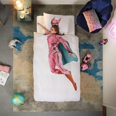 아트박스/스널크 슈퍼히어로 핑크 침구세트 S-SS 누빔있음 (160x210cm)