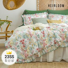 슈퍼싱글 23SS 에어룸 60수 워싱 순면+인견 침구세트 이불1+베개커버1, 그린