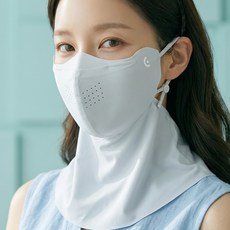 아이즈온 ANTI-UV PRO 자외선차단 마스크 스포츠 쿨링 골프, 연그레이, 1개 연그레이, 1개