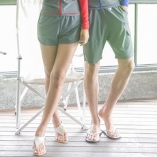 [속팬티 일체형/SHAQUA/브랜드급 제작 공정] 커플 보드숏 남녀 수영복 하의-UPF50+ 자외선차단 래쉬가드 팬츠