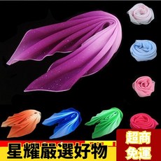 風酥雨憶 舞蹈絲巾小方巾，膠州秧歌跳舞紗巾手絹，雪紡紗演出道具，多色可選, 1個