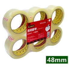 3M Scotch OPP膠帶 48MM*90Y 144捲入 透明膠帶 包裝膠帶 整箱, 透明, 1個