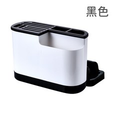 廚具收納架 刀架 筷架 瀝水架 廚房置物架, 黑色, 1個