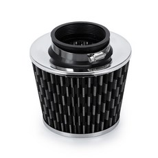 범용 고유량 냉기 흡입 필터 클리너 레이싱 카 에어 필터 PQY AIT28 3 인치 76mm 흡입, 3) SILVERBLACK