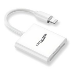 애니포트 8핀 OTG 카드리더기, 1개, 백색, 8핀 OTG 카드리더기 (AP-ICR20)
