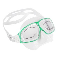 Doublue K 自潛曲面面鏡 韓國品牌 潛水低容積面鏡 廣角美顏網紅面鏡 浮潛蛙鏡泳鏡, 白底極光綠