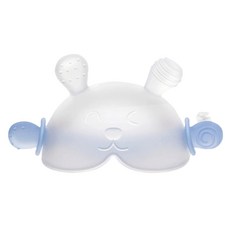 小月兔 嬰兒牙膠/磨牙玩具, 護手牙膠+防掉鏈+收納盒, 1組, 藍色