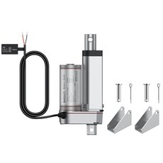 Justech 12V 대형 선형 액추에이터 330LBS1500N-2인치50mm 무소음 방수 IP54 전기 액추에이터전기 창문 RV 조정용 마운팅 브래킷 포함 태양광 트랙커 산업, 1500N 50mm
