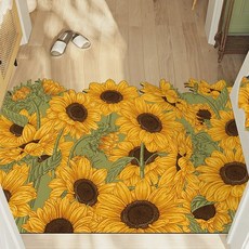 해바라기 발매트 현관 발판 미끄럼방지 인테리어 pvc, 1개, F. 해바라기01