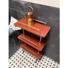 원목 선반 책장 틈새 서랍장 수납 현관 수납장 엔틱, 3단 앤티크