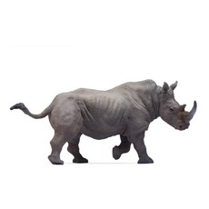 코뿔소 피규어 아프리카 진정한 동물원 동반모델 동반, 단일 항목, 1개