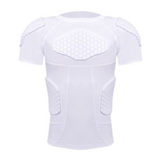 족구 골키퍼보호대 의류 골키퍼상의 방지 운동보호복 축구소품 운동보호구, 1. 화이트 상의