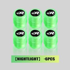 자동차 발광 타이어 밸브 캡 휠 노즐 야간, 3. 6PCS, 1개