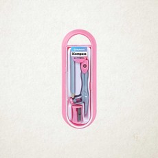 문교 컴파스 12개입 아이컴파스 분홍 MICP-P 제도용 학생용 안전