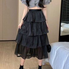 여성 여름 밴딩 롱스커트 캉캉디자인 예쁜 롱치마 mas81jHt