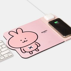 카카오프렌즈 니니즈 고속 듀얼 무선 충전 마우스패드, 스카피, 1개