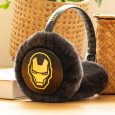 WINGHOUSE 奇蹟黑色耳塞尺寸可調節的冬季頭髮，在冷耳朵覆蓋角色Marvel中冷耳的耳朵