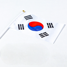 동화다 미니 태극기, 5개, 화이트