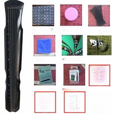 고금 거문고 오동나무 칠현금 국악 실기 교육용 악기 입문 초보자, 1개, 블랙 유흑 11종 액세서리 교재+조율기