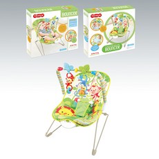 fibaby+ 嬰兒多功能搖搖椅, 小骨架綠色電動震動音樂搖椅2.5kg