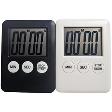 주방 타이머 요리 타이머 조리 타이머, 2개, 블랙
