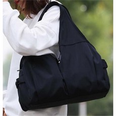 보라운 대용량 가벼운 건습분리 요가 헬스 운동가방, 블랙, 1개