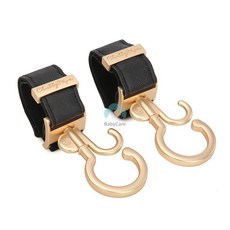 Chubby Papa 嬰兒車掛鉤 萬用推車掛勾 嬰兒車置物掛 輕鬆掛物, 嬰兒推車掛鉤 金色, 1套