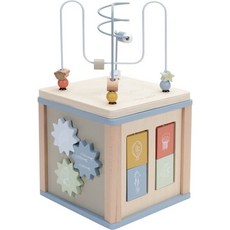 리틀더치 Little Dutch 출생정보 원목장난감 유럽 원목 장난감, 큐브하늘색, 1개