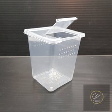 P老闆水族爬蟲飼養盒：小/中/大尺寸，適用於樹棲、蜘蛛、守宮、烏龜等，兩棲爬蟲飼養箱，含爬台, 樹棲盒 小, 1個