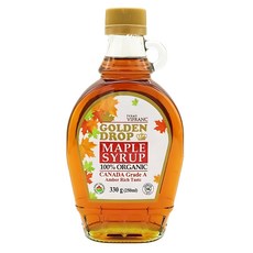골든드롭 100% 유기농 메이플 시럽 캐나다 A등급 앰버리치 330g, 250ml, 1개